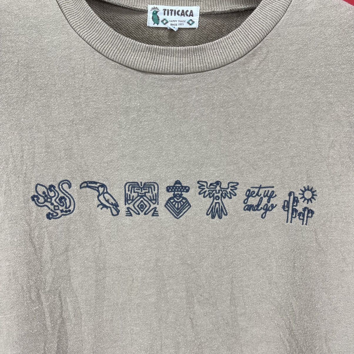 Japanese Brand TITICACA Crew Neck Sweatshirt #1975/12 Size US M / EU 48-50 / 2 - 2 Thumbnail