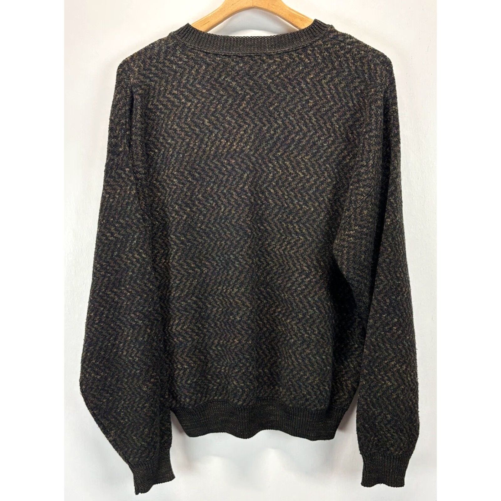Vintage VINTAGE Sundance 80s V-Neck Sweater Men’s Medium Brown Knit Pullover Long Sleeve Size US M / EU 48-50 / 2 - 2 Thumbnail