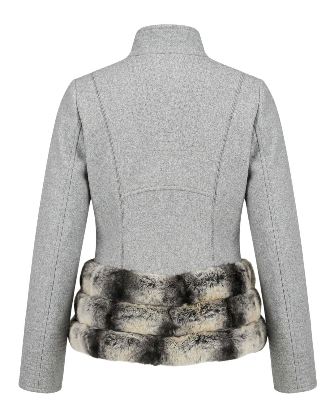 Roberto Cavalli RABBIT FUR WOOL COAT JACKET Size M / US 6-8 / IT 42-44 - 3 Thumbnail