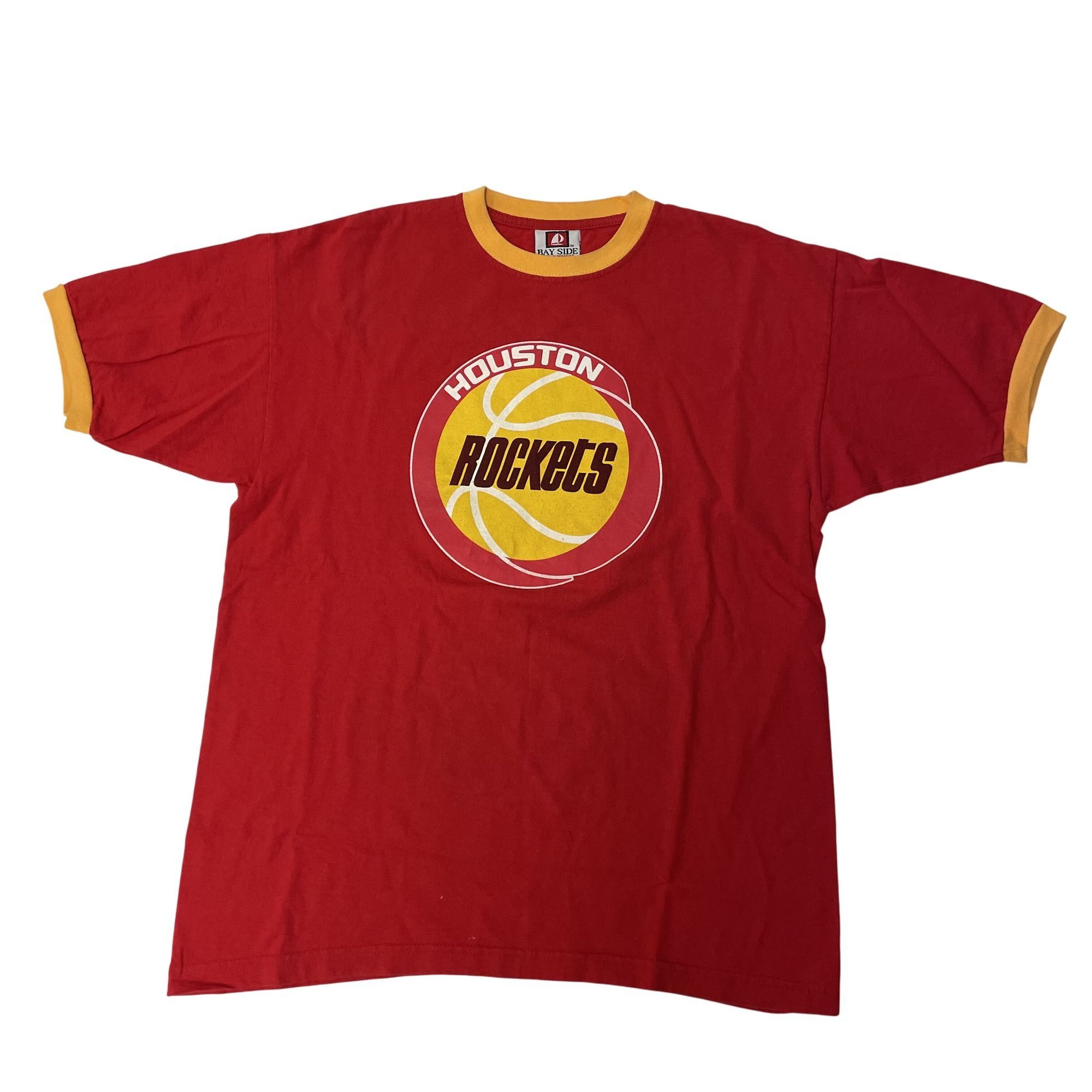Other Vtg Bay Side USA RINGER Basketball Houston ROCKETS T Shirt Size US L / EU 52-54 / 3 - 2 Thumbnail