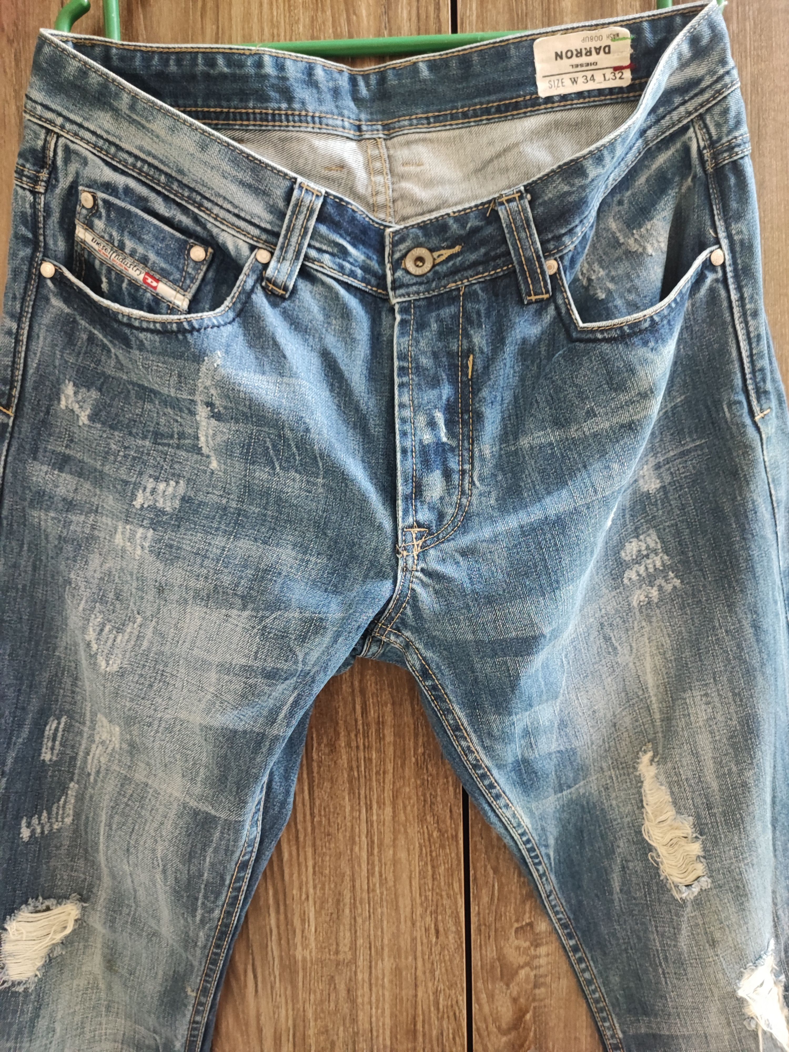 Diesel × Vintage Vintage Diesel Industry Lovely Distressed Grunge Punk Jeans Size US 34 / EU 50 - 2 Thumbnail