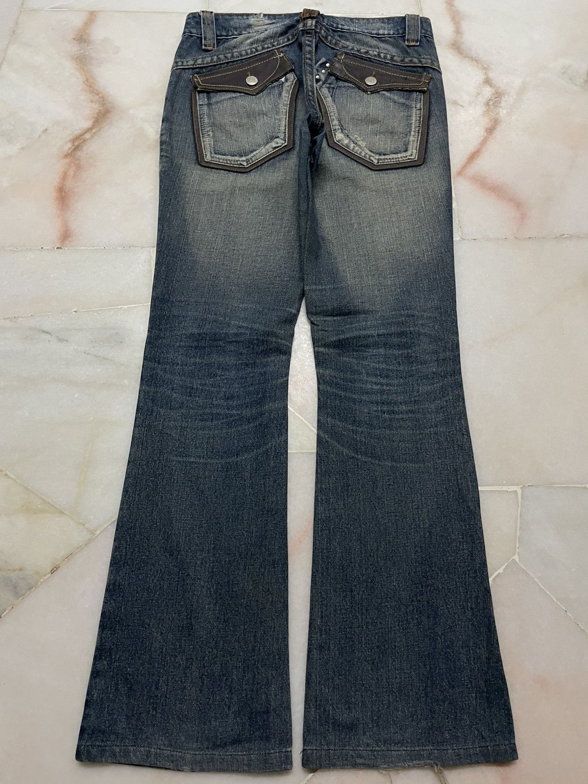 Japanese Brand 💥Flared💥90s Japanese Bushpants Mudwash Sick Distress Bootcut Size 28" / US 6 / IT 42 - 2 Thumbnail