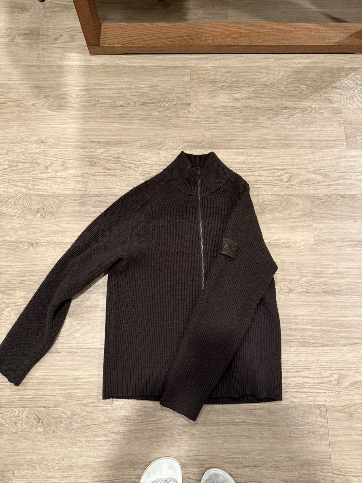 Stone Island Ghost Waffle-Knit Virgin Wool Zip-Up Cardigan Size US M / EU 48-50 / 2 - 3 Thumbnail