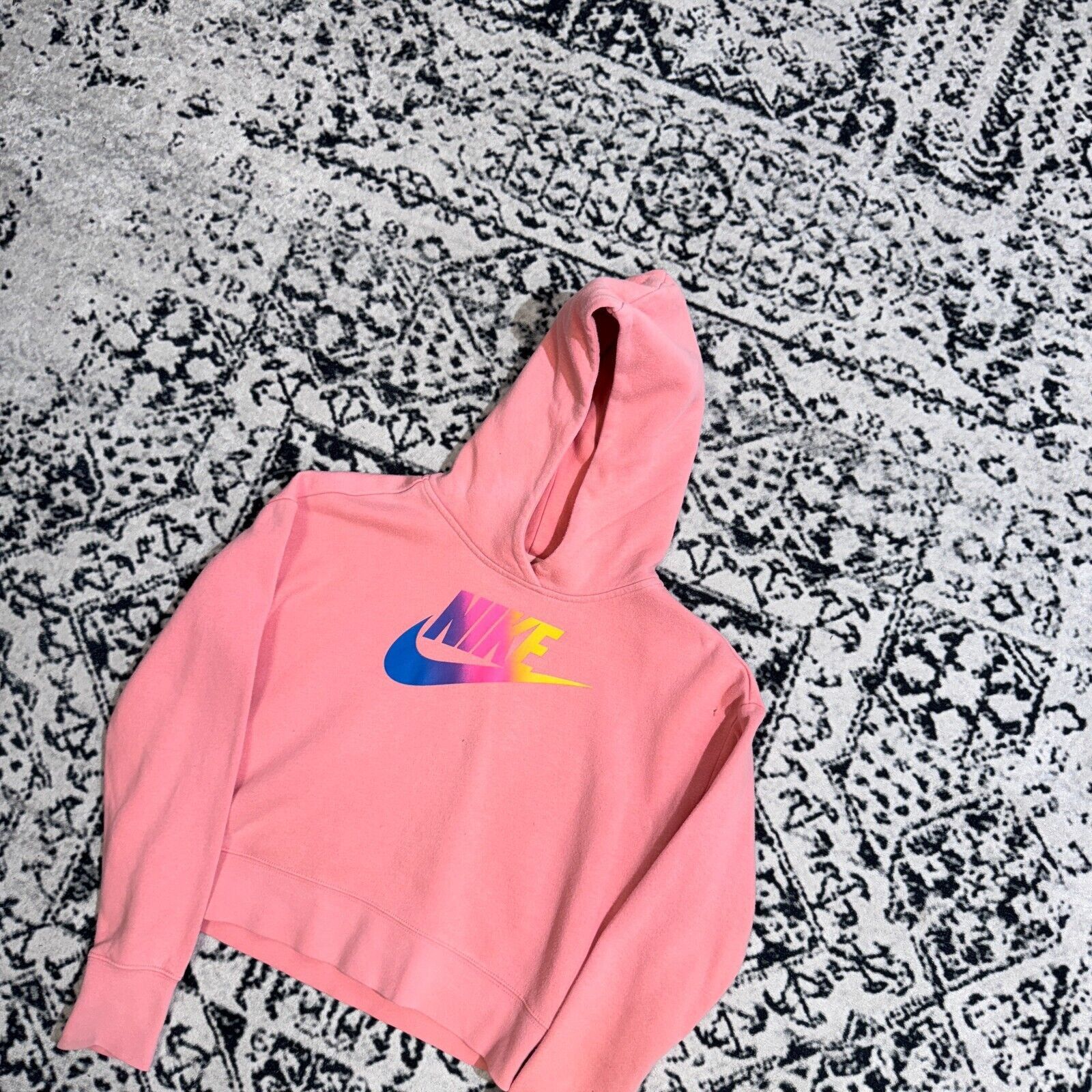 Nike × Vintage Vintage Nike Peach Cotton Hoodie Size S 90s Centre Swoosh Size US S / EU 44-46 / 1 - 2 Thumbnail