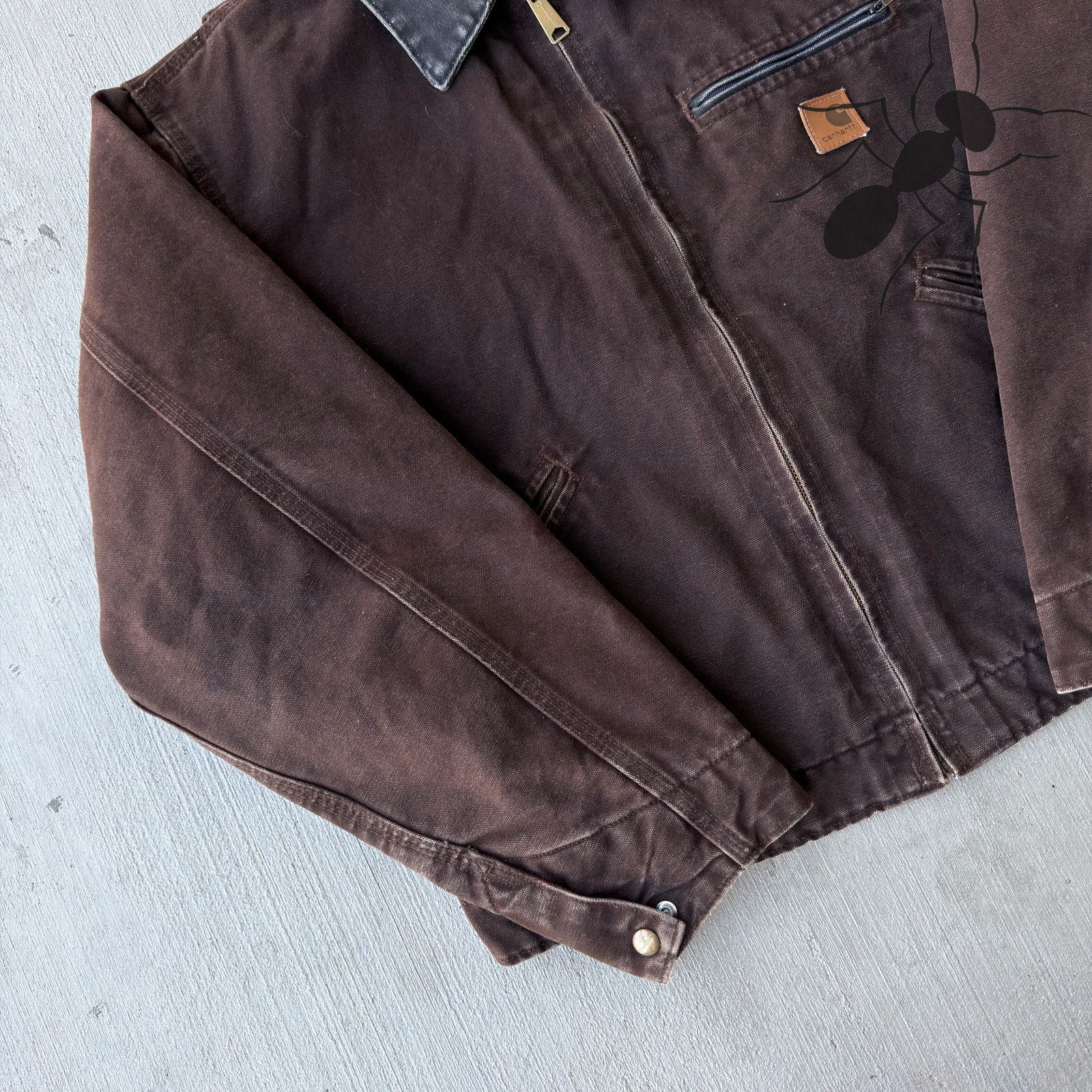 Carhartt × Vintage Carhartt J97 DKB brown Detroit work wear jacket Size US L / EU 52-54 / 3 - 2 Thumbnail
