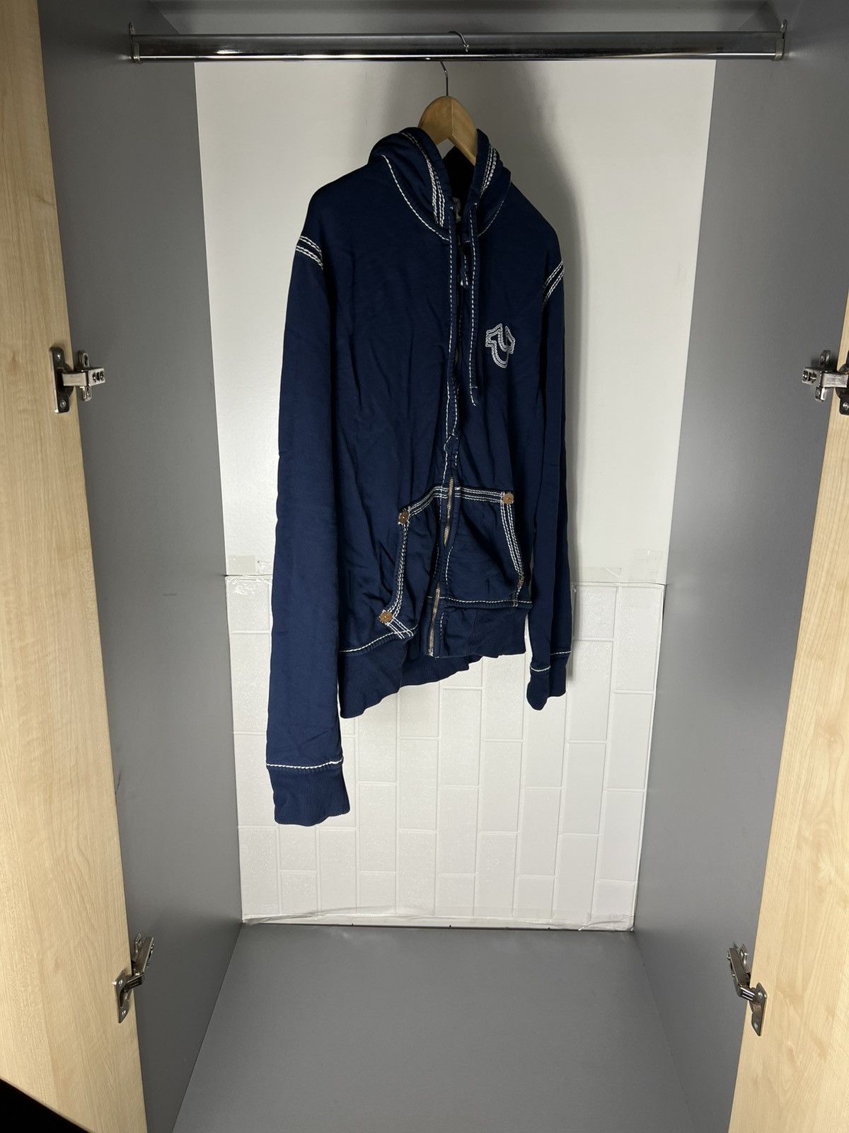 True Religion VINTAGE TRUE RELIGION ZIP HOODIE DESIGNER JAPAN STYLE Y2K Size US L / EU 52-54 / 3 - 6 Thumbnail