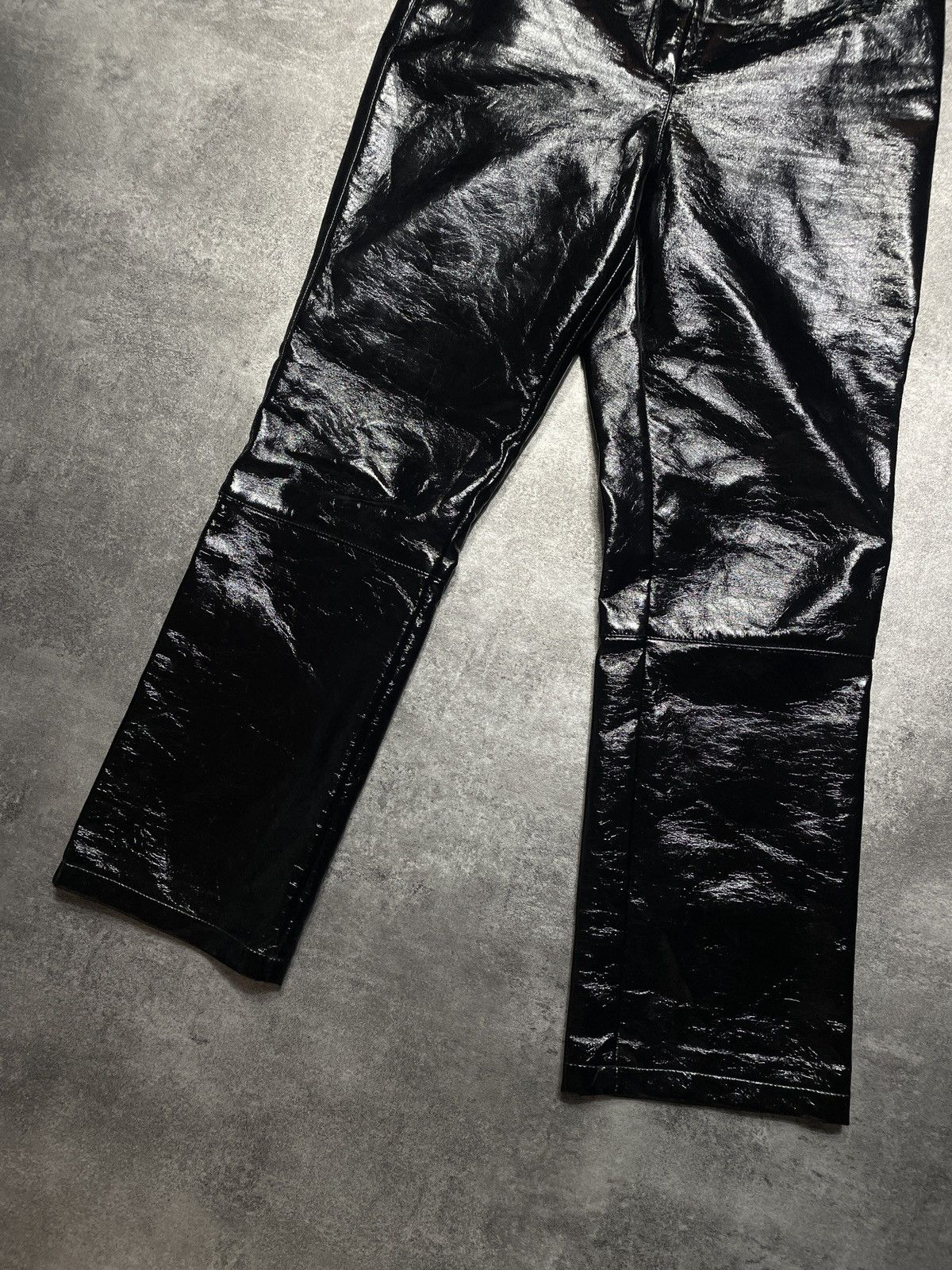 Vintage Viscose🔥Hype Streetwear Pants Eco Leather Opium Goth Size 27" / US 4 / IT 40 - 3 Thumbnail