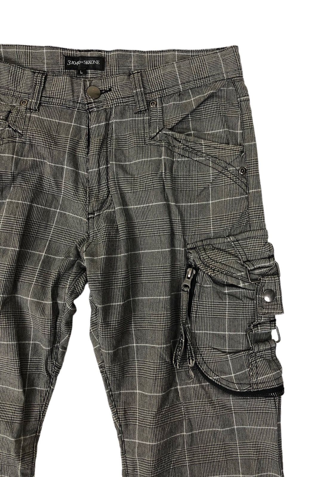 Japanese Brand Japanese Brand 31040=SKKONE Checkered Plaid Cargo Pants Size US 30 / EU 46 - 6 Thumbnail