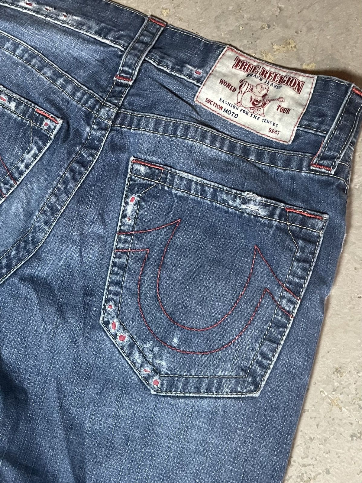 True Religion Vintage Red Stitch True Religion Jeans Size US 30 / EU 46 - 3 Thumbnail