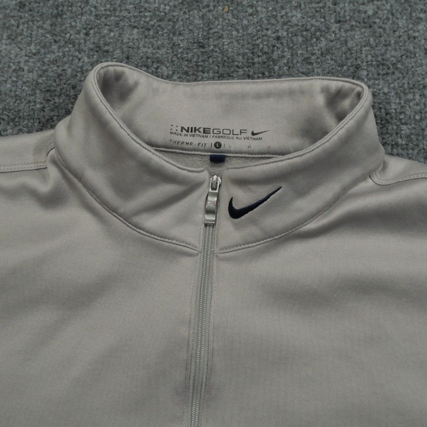 Nike Nike Sweatshirt Golf Therma Fit Mens Adult Large Grey 1/4 Zip Mock Neck Long Sleeve Pullover Size US L / EU 52-54 / 3 - 2 Thumbnail