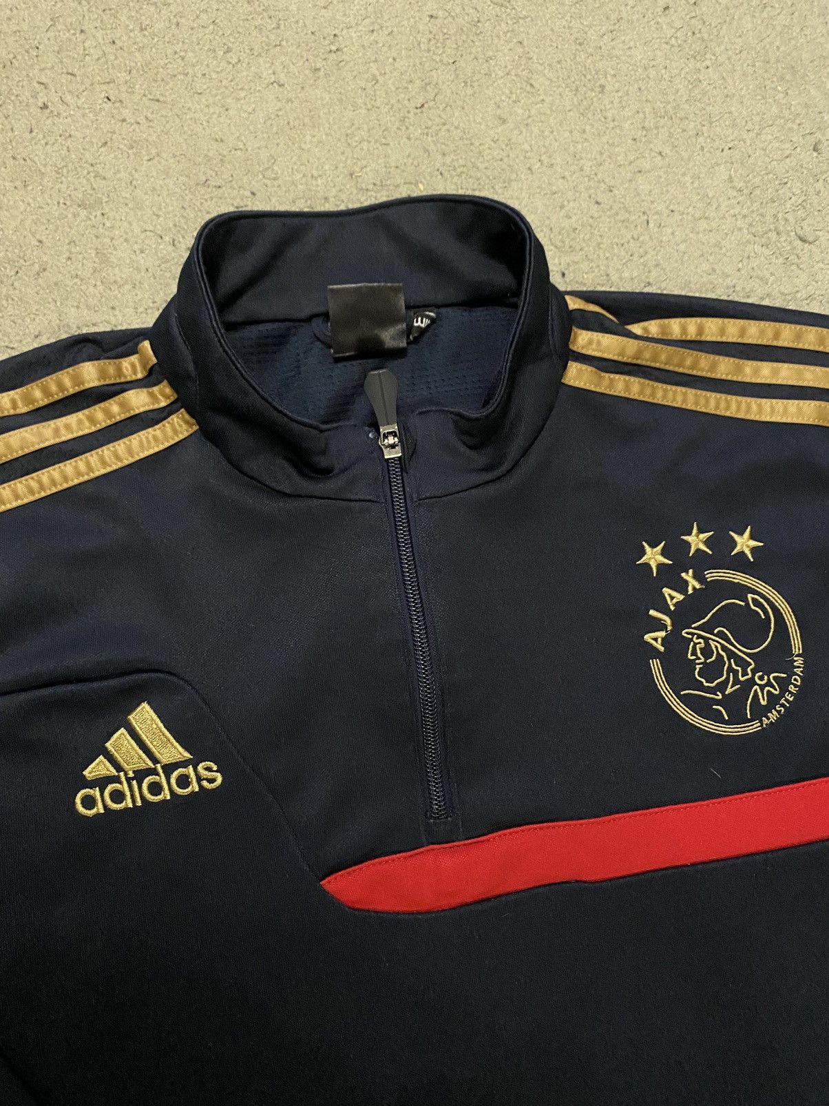 Adidas × Vintage Adidas AJAX Gold Training Top 2013 sweatshirt Blokecore Y2k Size US XL / EU 56 / 4 - 3 Thumbnail