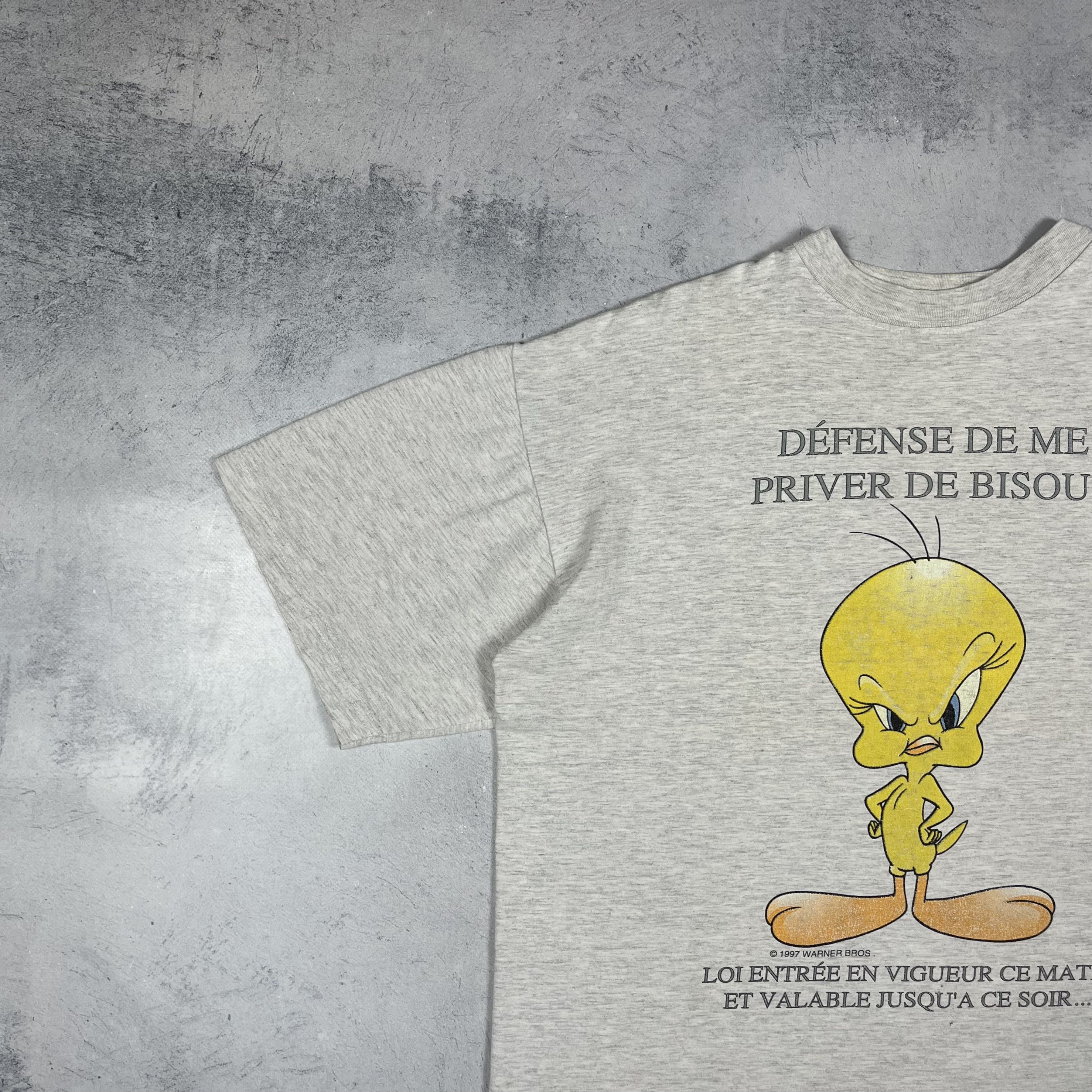 Vintage Vintage Tweety Warner Bros. Cartoon T Shirt 1997 Size US M / EU 48-50 / 2 - 6 Thumbnail