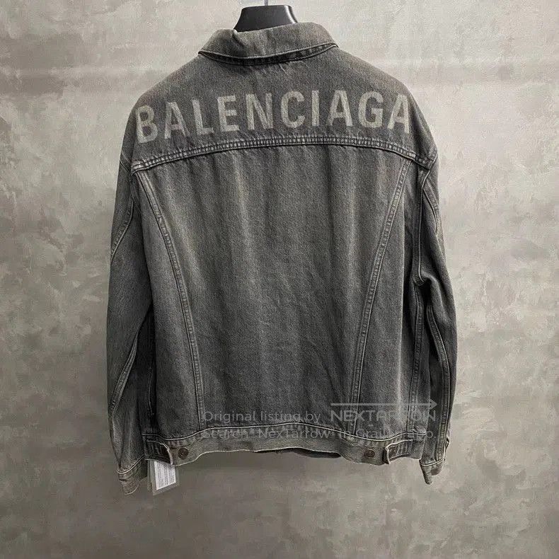 Balenciaga Balenciaga Logo Print Denim Jacket. Size US M / EU 48-50 / 2 - 1 Thumbnail