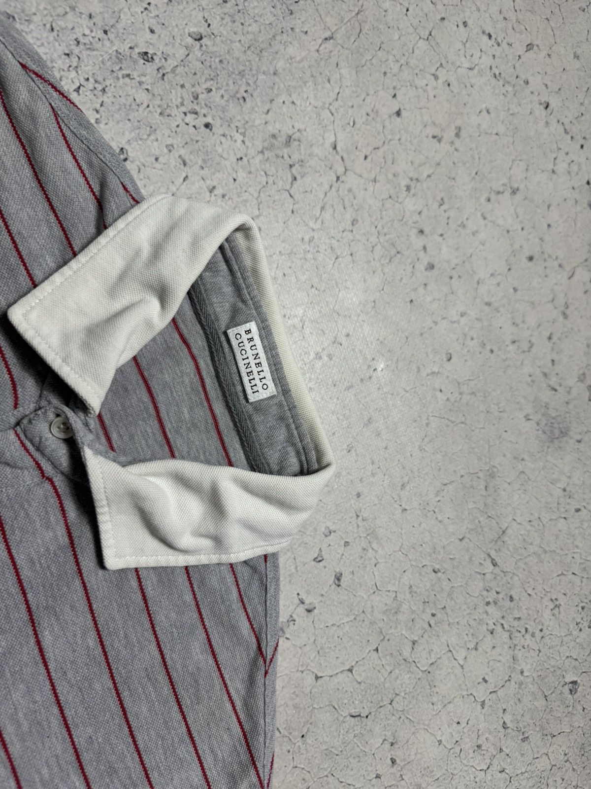 Brunello Cucinelli Brunello Cucinelli Striped Luxury Polo Shirt Size US M / EU 48-50 / 2 - 5 Thumbnail
