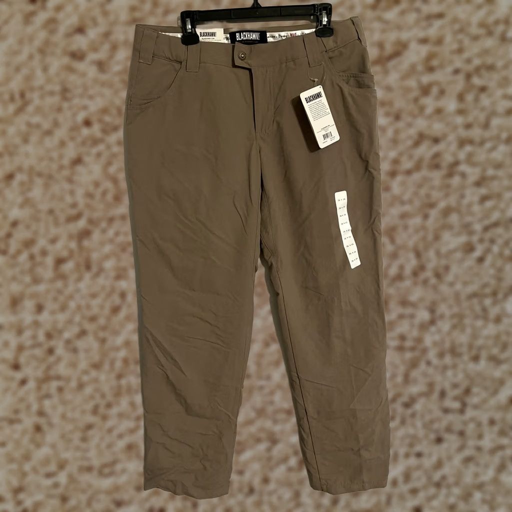 Vintage BLACKHAWK! Women's Beige Khaki Nylon Police Pants 36x35 Size 25" / US 0 / IT 36 - 1 Thumbnail