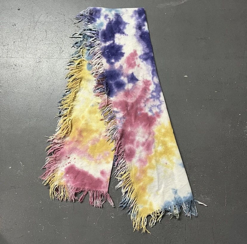 image of Kapital Tie Dye Fringe Scarf, Men's