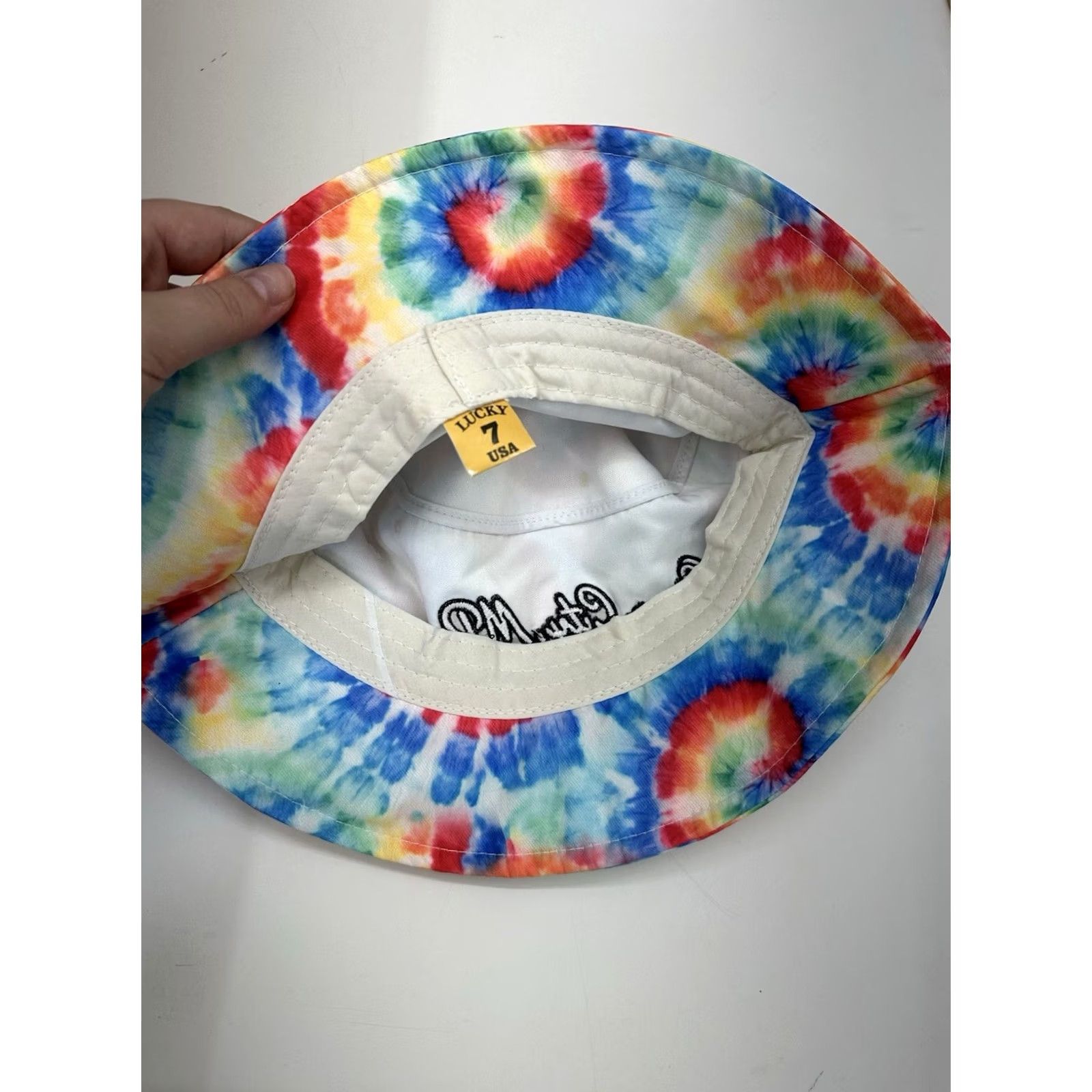 Logo 7 Lucky 7 USA Bucket Hat Tie Dye Ocean City Maryland Embroidered Logo Cap Size ONE SIZE - 3 Thumbnail
