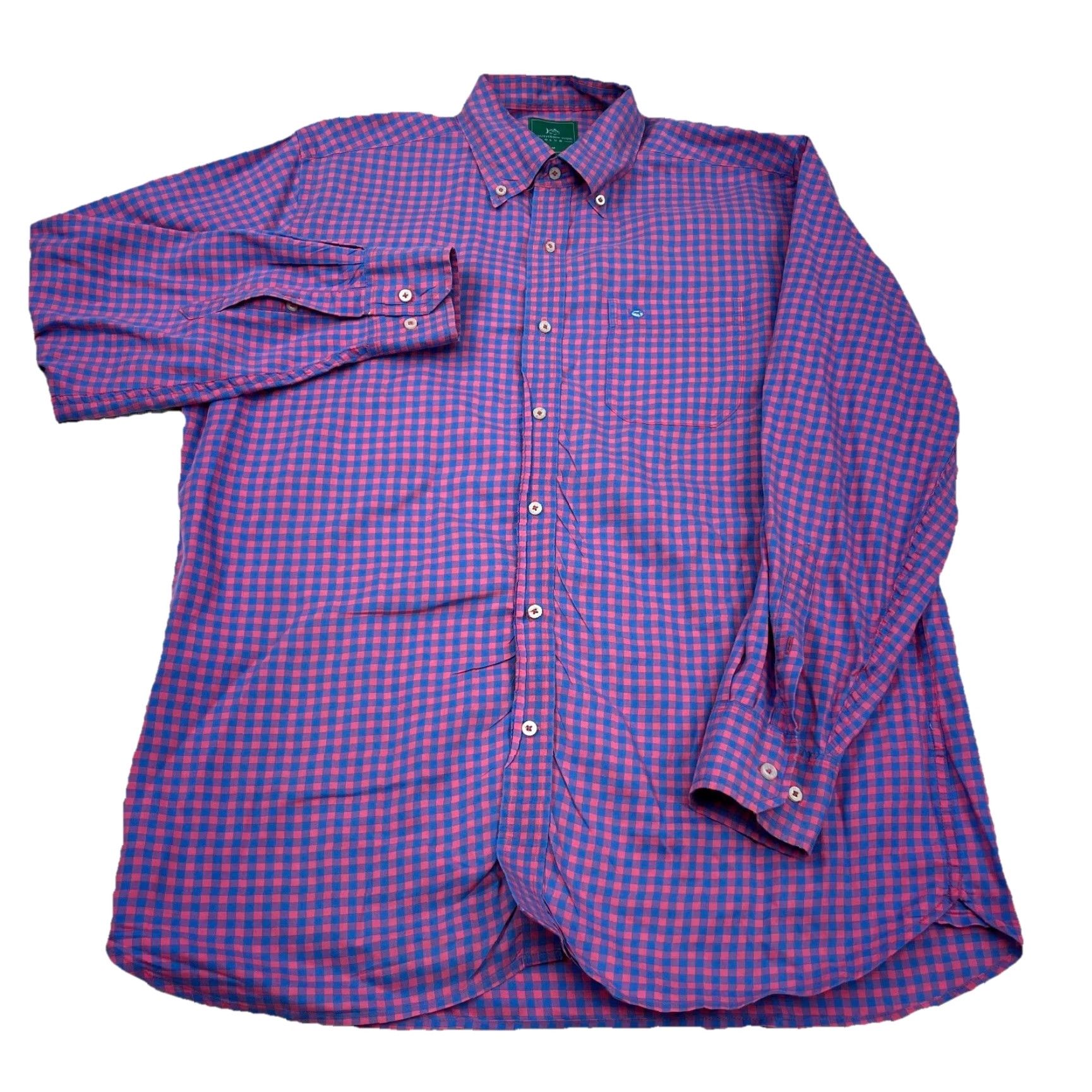 Southern Tide Southern Tide Shirt Men Medium Pink Blue Button Up Gingham Check Performance Size US M / EU 48-50 / 2 - 2 Thumbnail