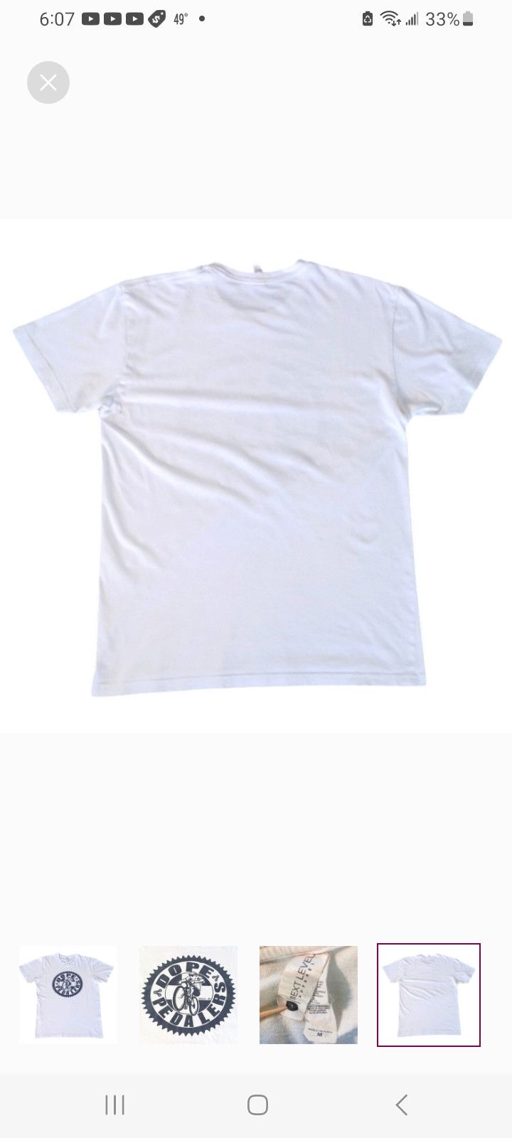 Other DOPE PEDALERS White T-Shirt, Medium, White. Size US M / EU 48-50 / 2 - 4 Thumbnail
