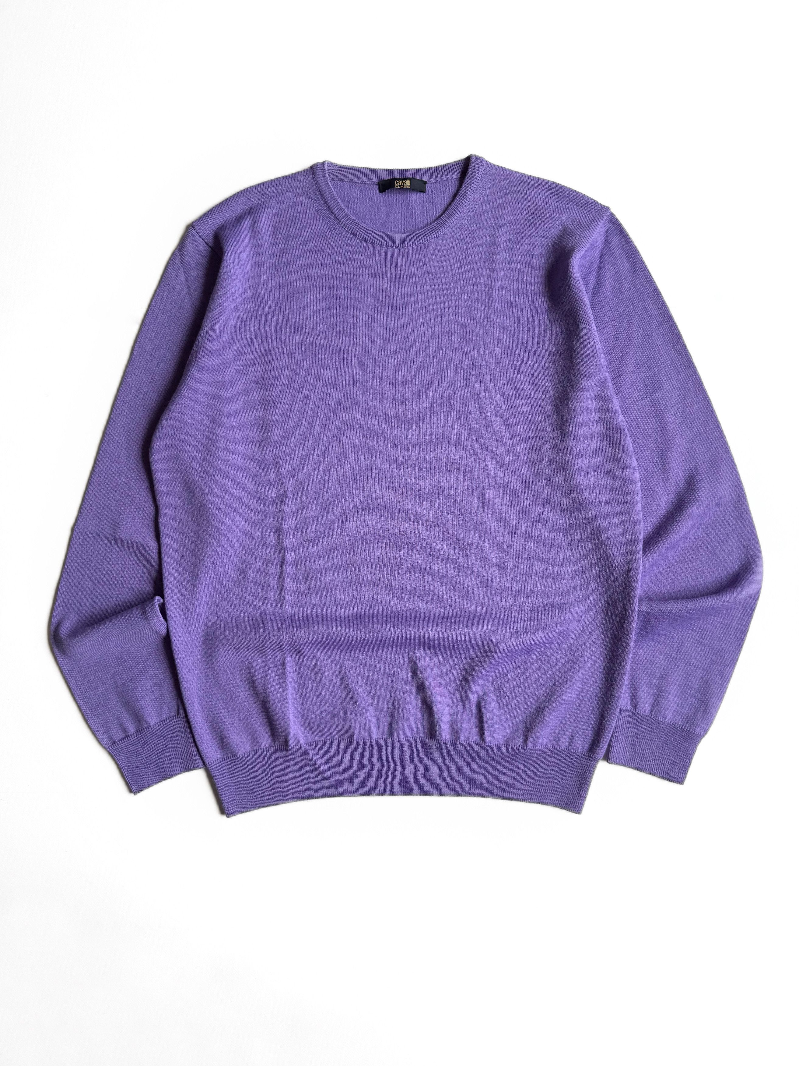 Roberto Cavalli Cavalli Class Wool Crew Neck Knit Sweater Fuchsia XL Size US L / EU 52-54 / 3 - 1 Thumbnail