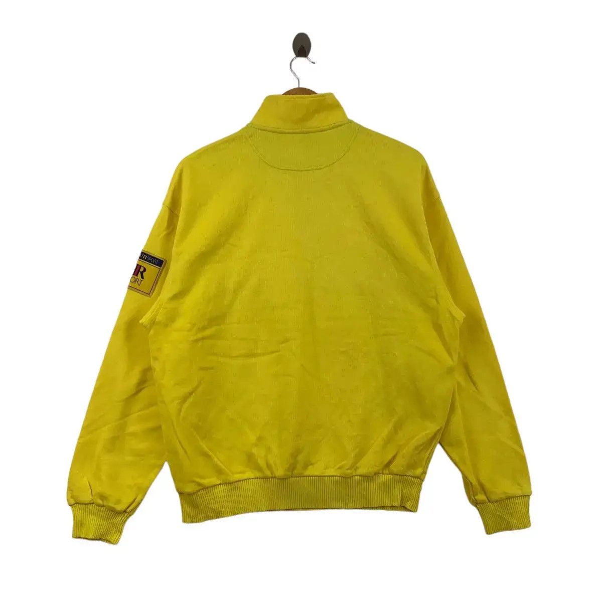 Vintage Vintage CERRUTI SPORT ITALY Half Zipper Yellow Sweatshirt Size L / US 10 / IT 46 - 4 Thumbnail