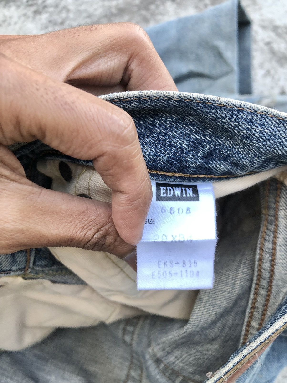 Edwin WIDE LEG DAMAGED VINTAGE EDWIN SELVEDGE DENIM Size US 29 - 2 Thumbnail