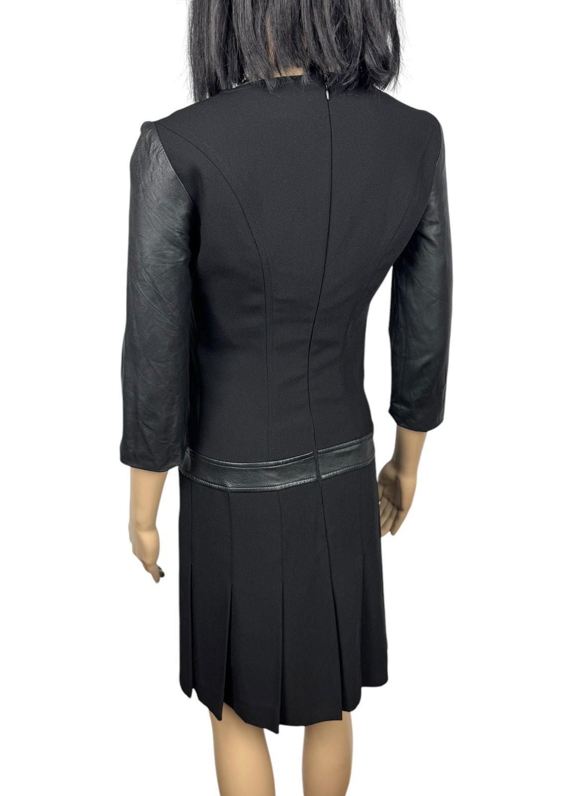 The Kooples The Kooples Midi Pleated Dress Polyester-Leather size 32 Size XXS / US 00 / IT 34 - 7 Thumbnail