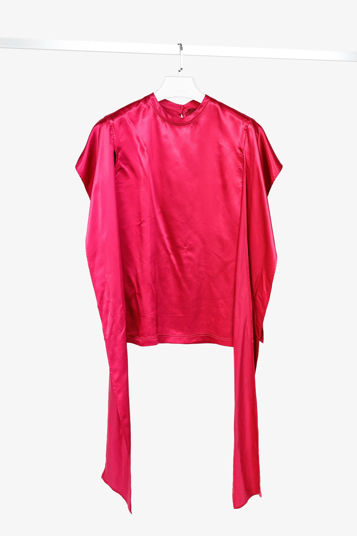 Sies Marjan Sies Marjan Pink Viscose-Satin Draped Blouse Size S / US 4 / IT 40 - 1 Thumbnail
