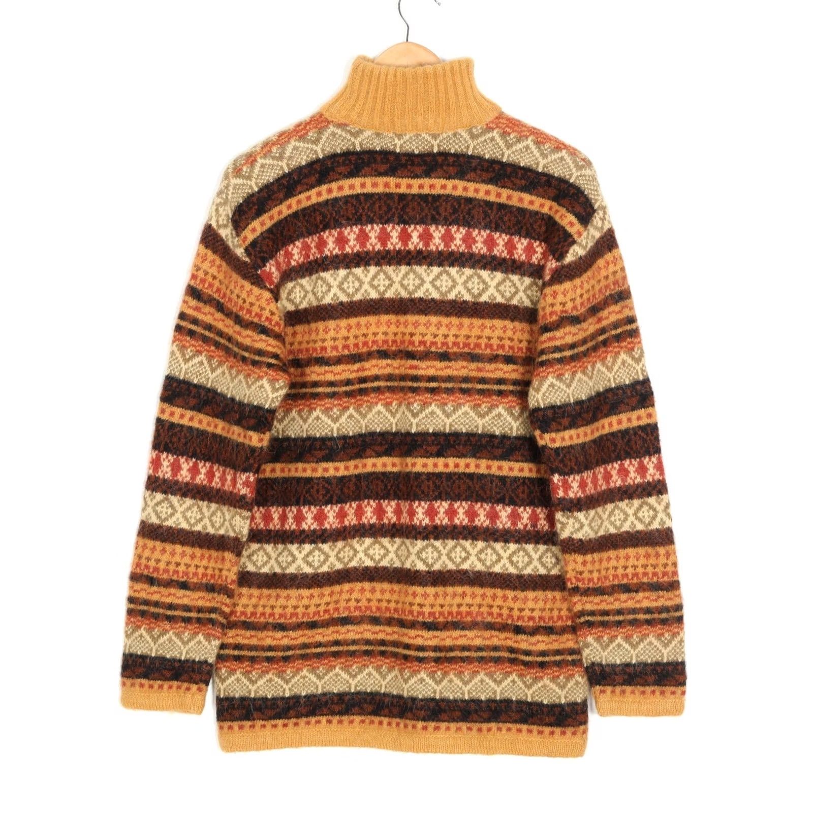 Vintage VINTAGE NAGPAL Jumper Sweater High Neck Wool Knit Aztec XL Womens Multicoloured 54 XL Pullover Chunky-Knit Casual Mens/Womens Size XL / US 12-14 / IT 48-50 - 3 Thumbnail