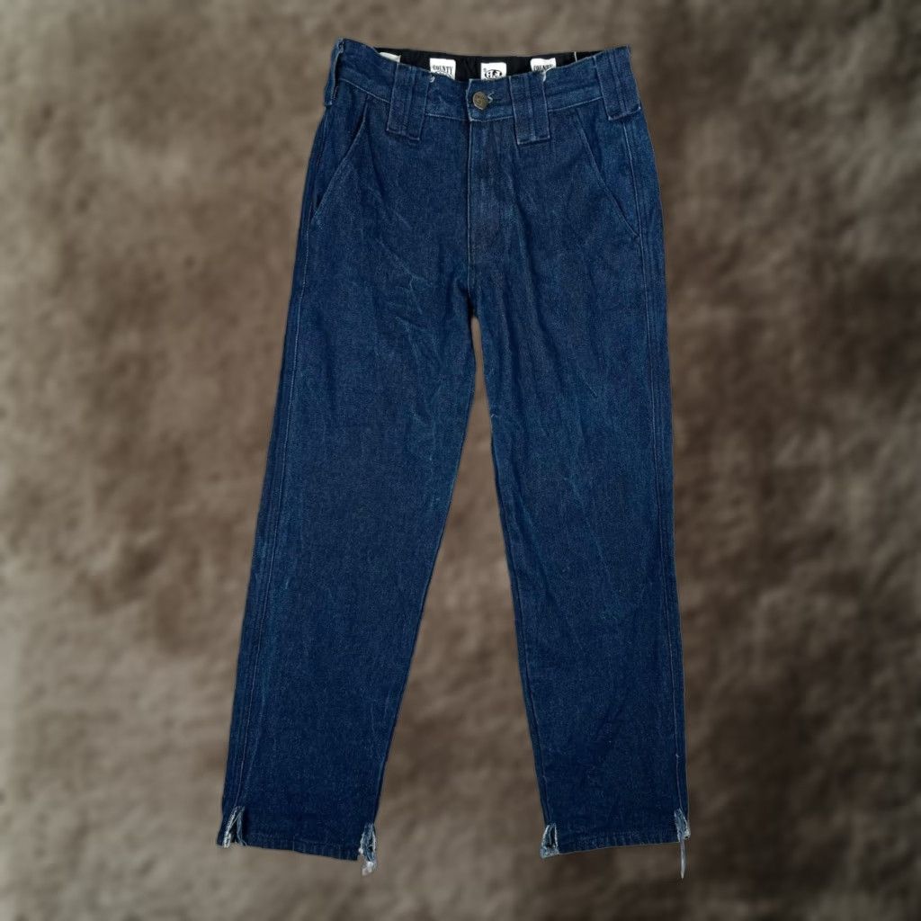 Vintage VINTAGE County FB Jeans Mens 30x32 Blue Denim Straight Pants 90s Distressed Pockets Frayed Hems Size US 30 / EU 46 - 1 Thumbnail