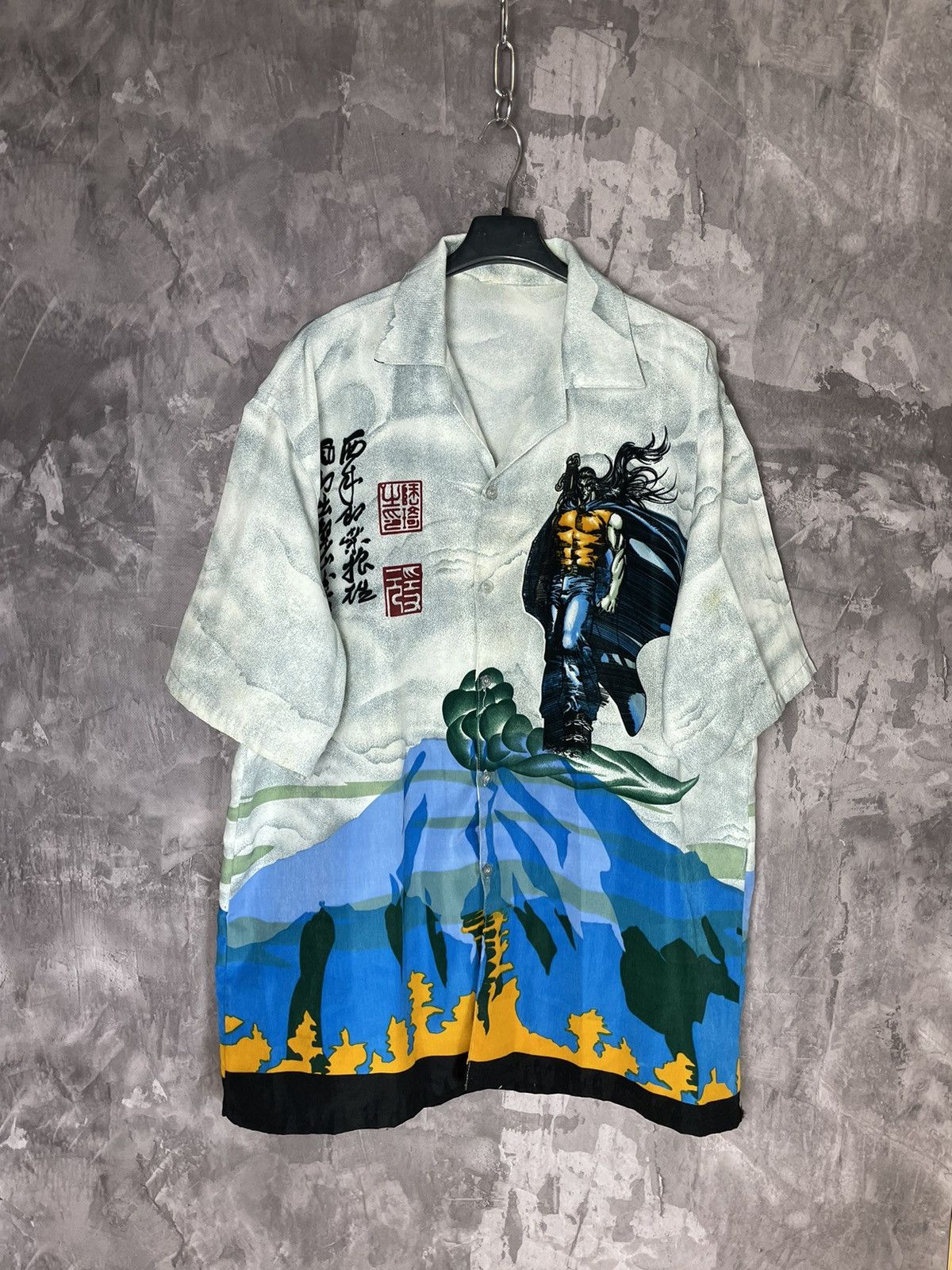 Anime × Japanese Brand × Vintage Vintage Samurai Anime Movie Rare Button Up Oversize Shirt Size US L / EU 52-54 / 3 - 1 Thumbnail