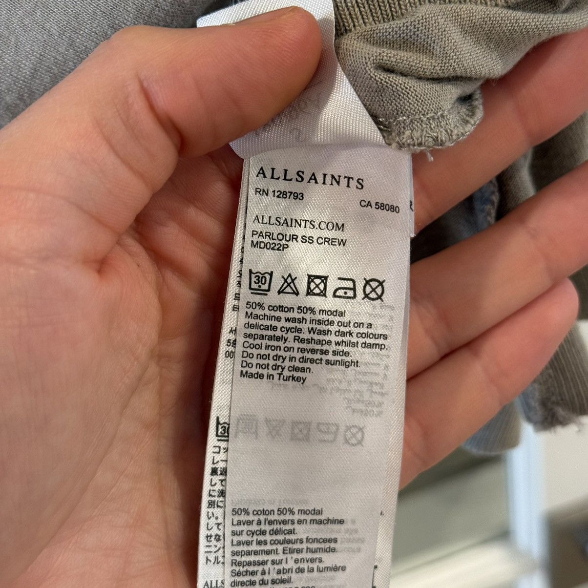 Allsaints AllSaints Men’s Taupe Parlour SS Crew T-Shirt Size Small Size US S / EU 44-46 / 1 - 8 Thumbnail