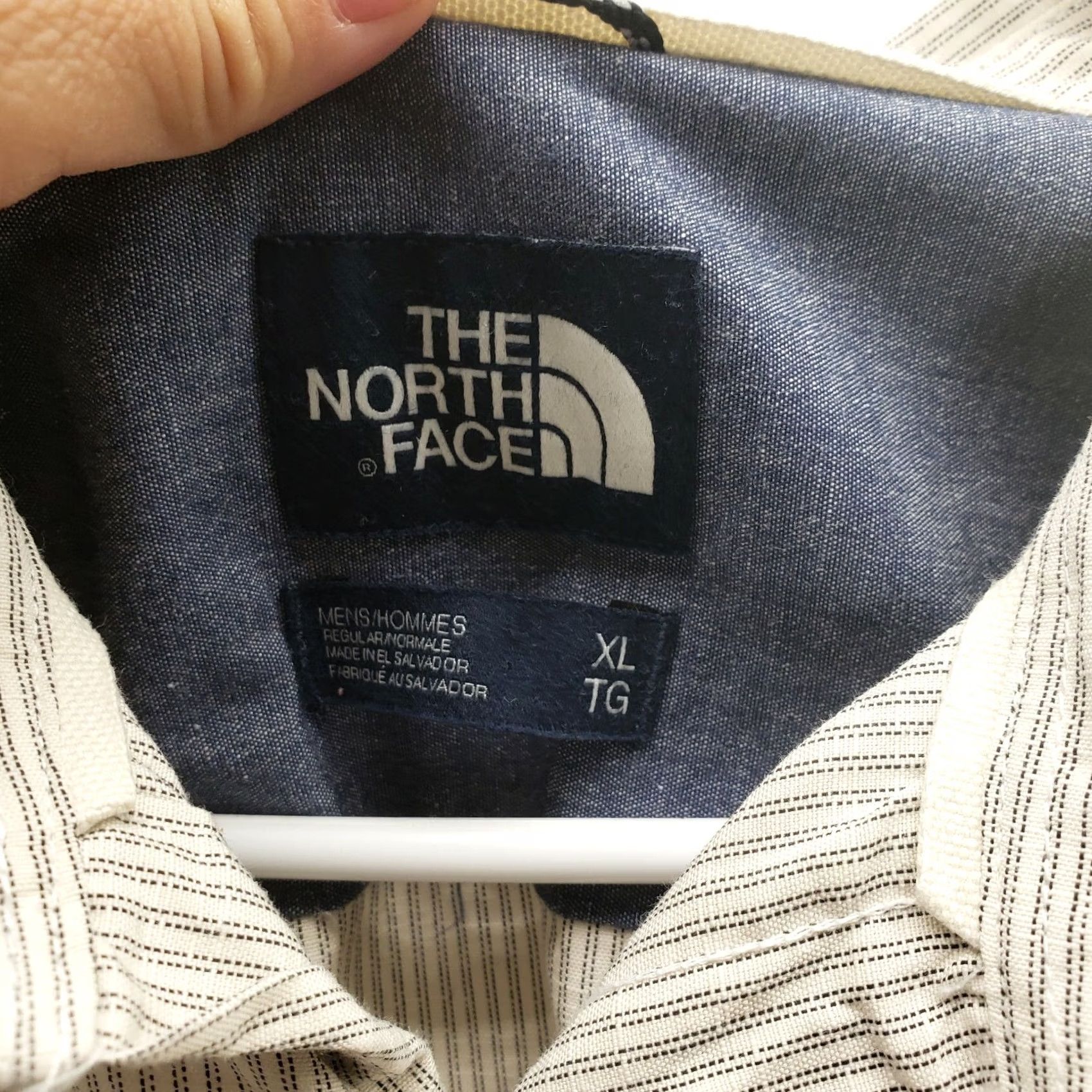 The North Face The North Face Stripes Shirt Mens XL Button-Up Casual Pocket Short Sleeve Gray 100% Cotton Classic Outdoor Size US XL / EU 56 / 4 - 8 Thumbnail
