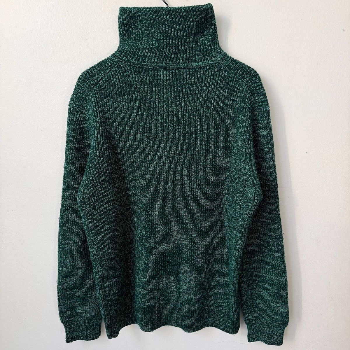 Acne Studios Acne Studios Half-Zip Ribbed Sweater in Forest Green L Size US L / EU 52-54 / 3 - 11 Thumbnail