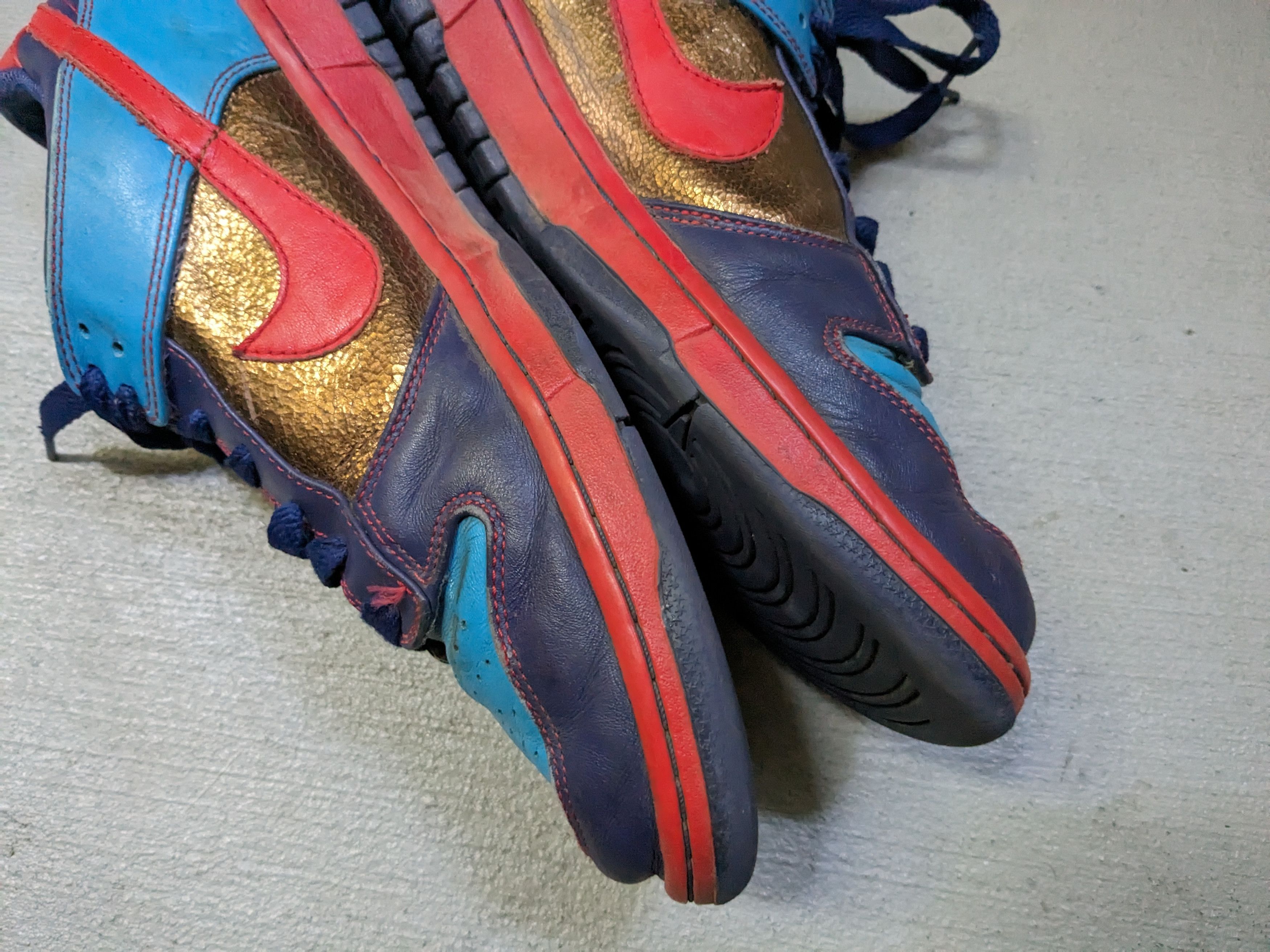 Nike Vintage Nike Dunk Low Purple Blue Red Size 11 Leather Y2K Size US 8.5 / EU 41-42 - 9 Thumbnail