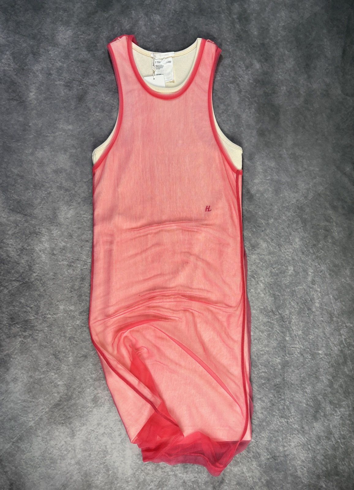 Helmut Lang Helmet Lang Tank Top Dress Long Sheer Double Layer Ribbed Size M / US 6-8 / IT 42-44 - 17 Thumbnail