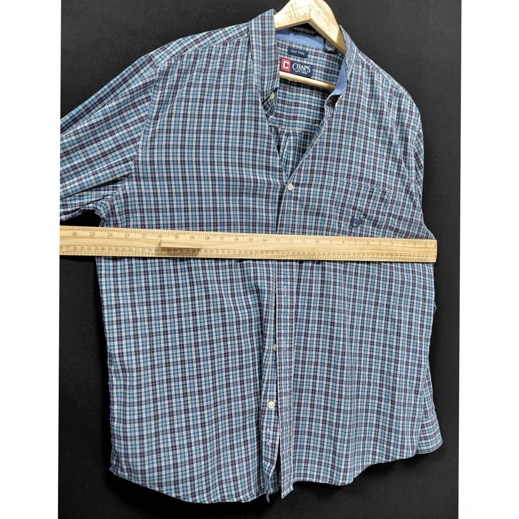 Chaps VINTAGE CHAPS EST. 1978 Plaid Shirt Blue Long Sleeve Button-Up Size XXL Men's Size US XXS / EU 40 - 7 Thumbnail