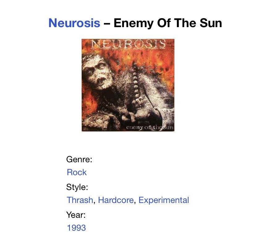 Band Tees Sick💥Vintage 90s Neurosis “ Enemy Of The Sun “ Band Tees Size US M / EU 48-50 / 2 - 13 Thumbnail