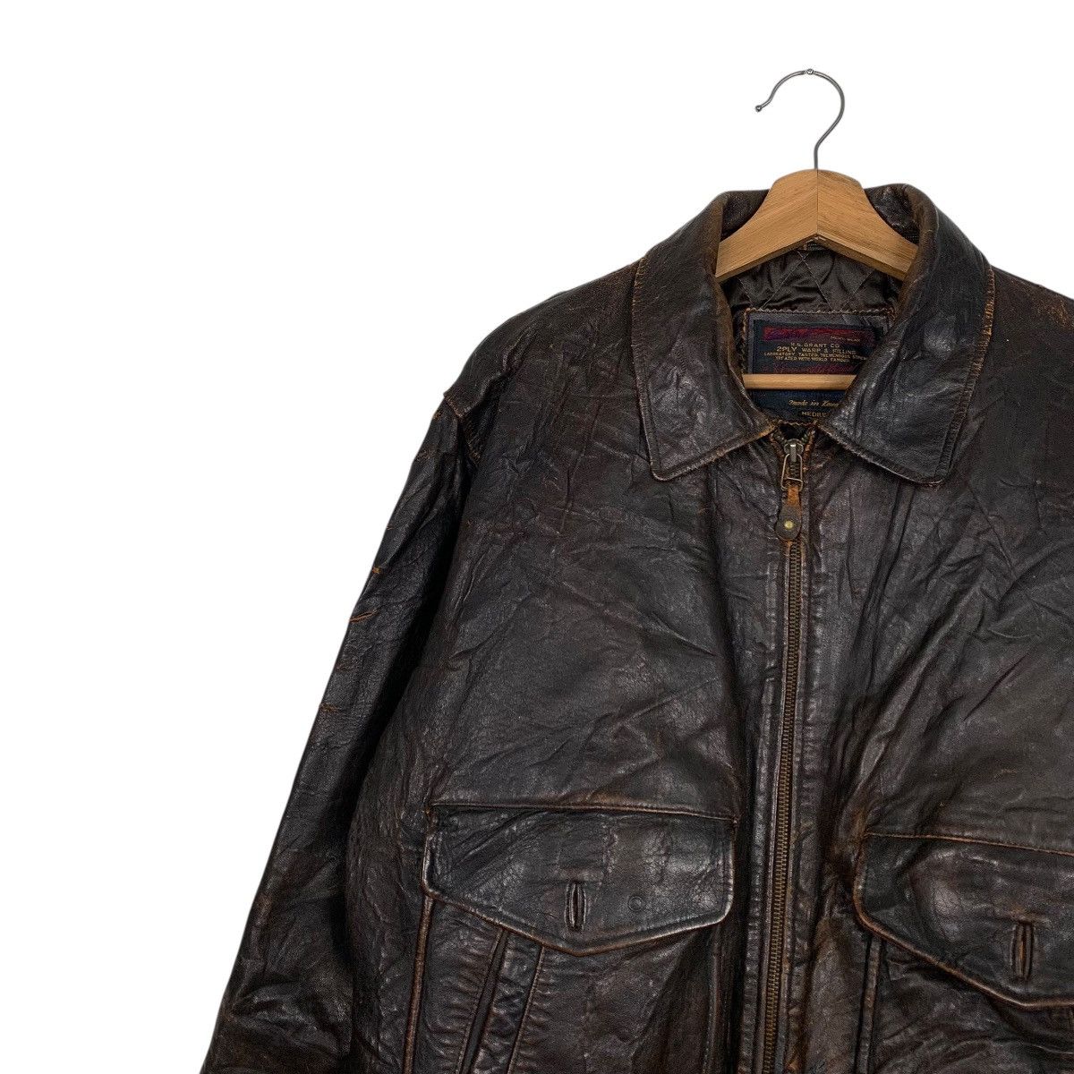 Japanese Brand D Homme A Homme Military Flight Leather Jacket Size US M / EU 48-50 / 2 - 6 Thumbnail