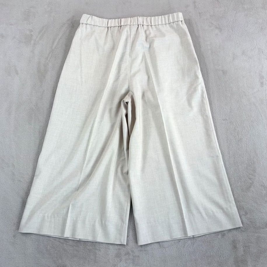 Banana Republic Banana Republic Wide Leg Pants Women 10 Beige Pleated 20" Inseam NWOT Valley Casual Workwear Pants Womens Size 32" / US 10 / IT 46 - 3 Thumbnail