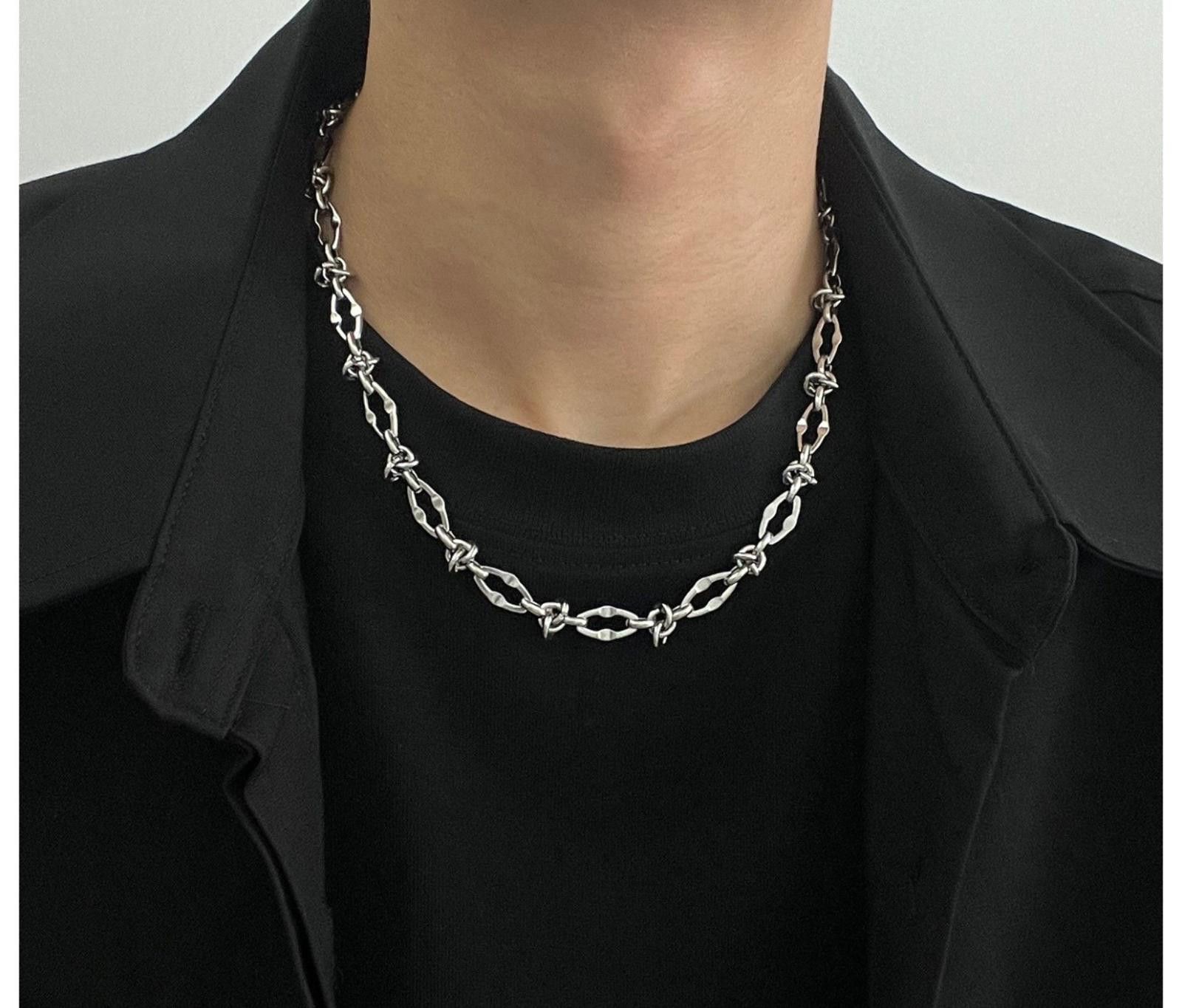 Jewelry Barbed Wire Silver Necklace Size ONE SIZE - 2 Thumbnail