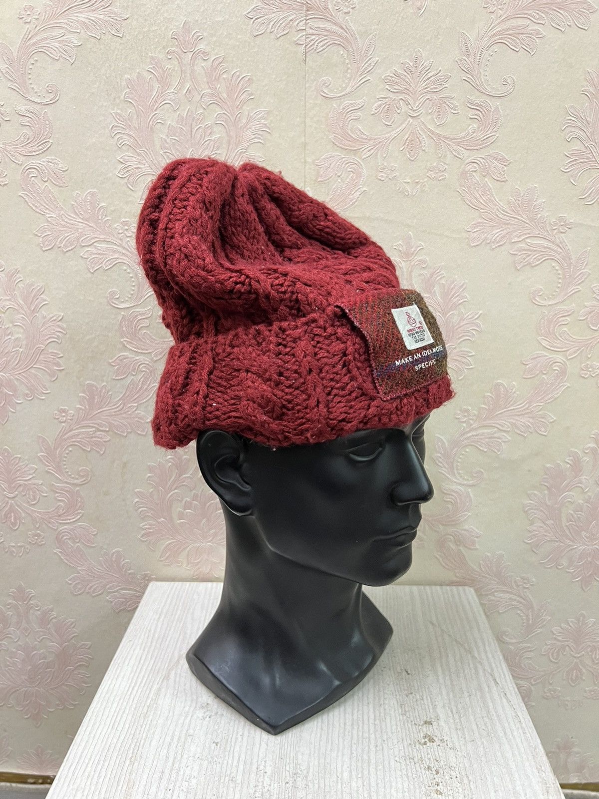 Japanese brand Harris Tweed Closshi Crochet Beanie Hats