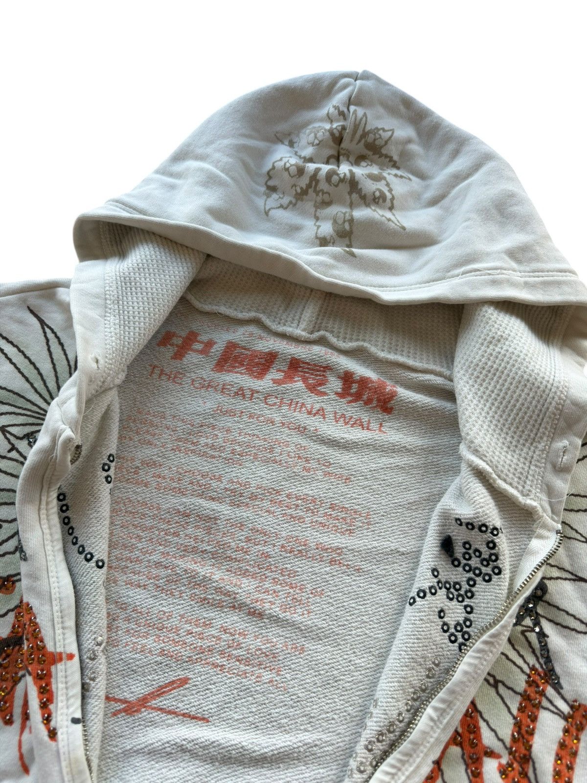 The Great China Wall *RARE* 90s VINTAGE THE GREAT CHINA WALL WEED HOODIE GREENS Size US L / EU 52-54 / 3 - 15 Thumbnail
