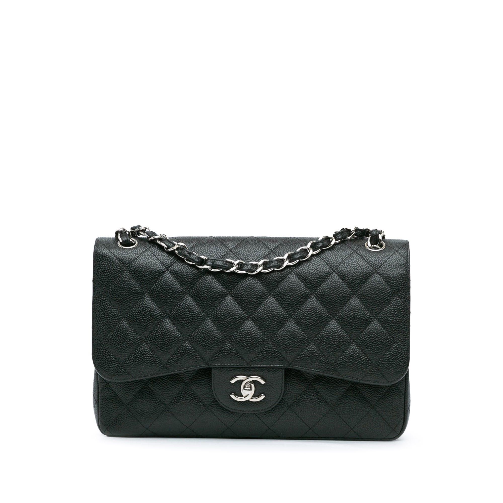 Chanel Chanel Jumbo Classic Caviar Double Flap Black Size ONE SIZE - 1 Thumbnail