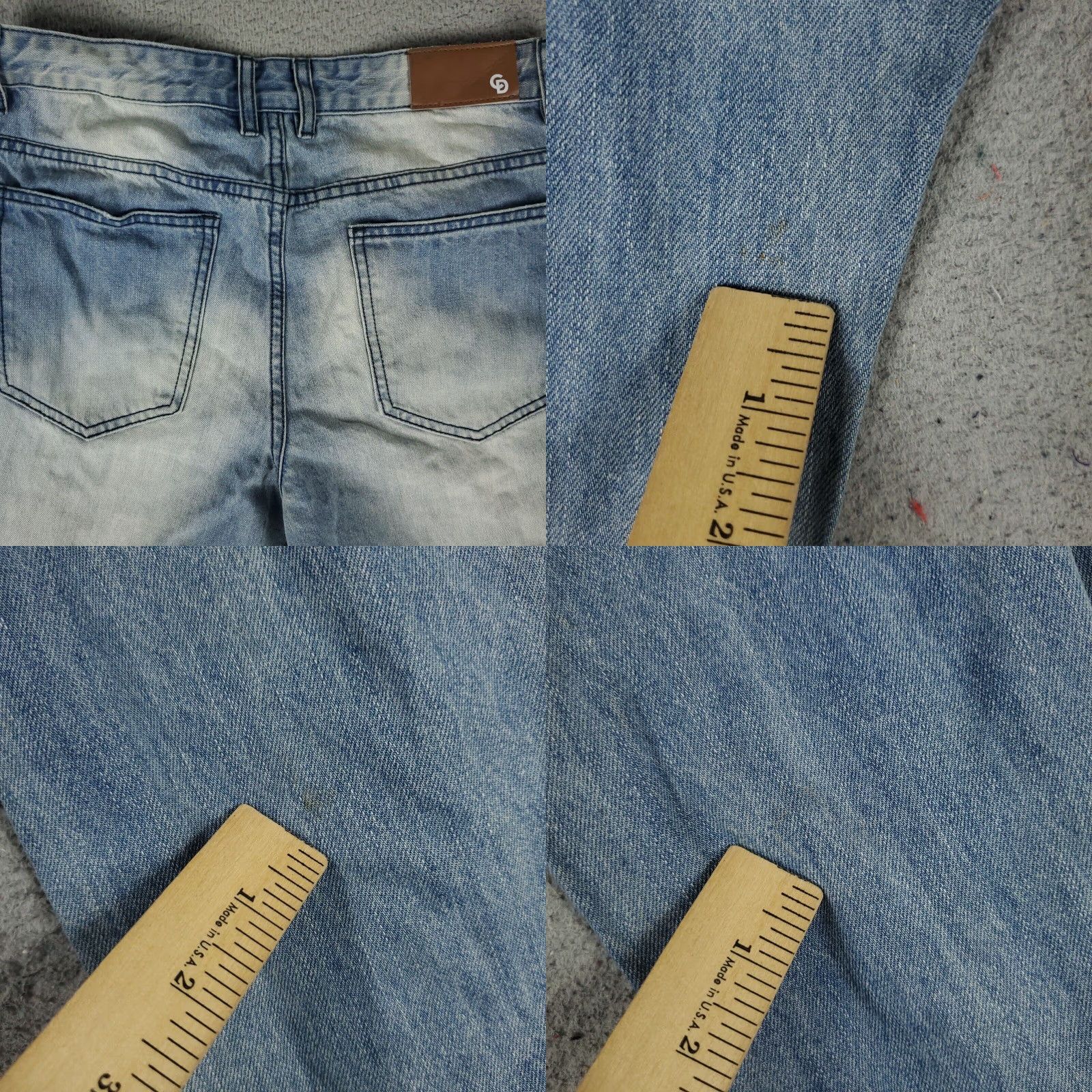 Denime Crysp Denim Mens 32x34 Blue Straight Slim Fit Jeans Pants Size US 32 / EU 48 - 8 Thumbnail
