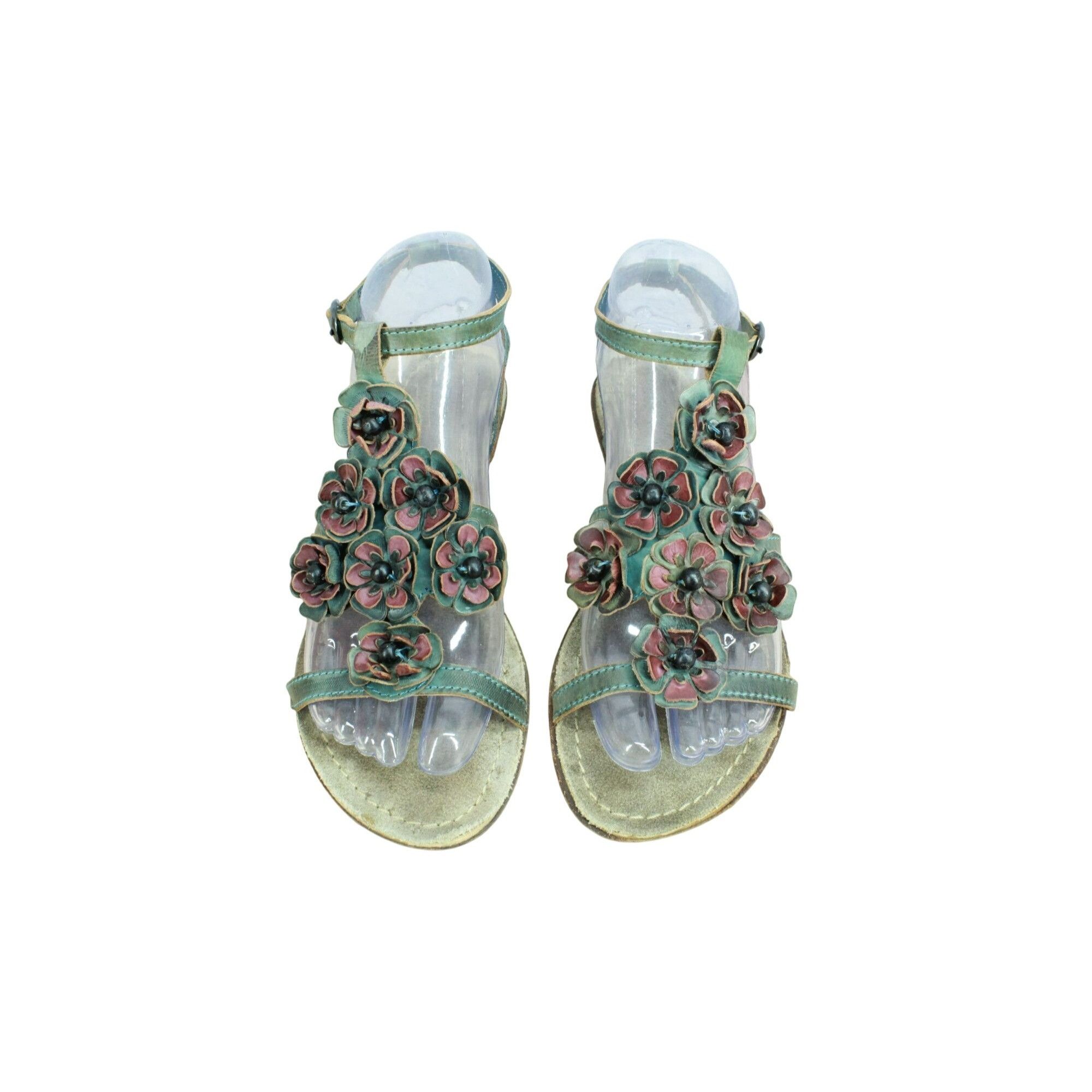 Leather Miss Albright Women's Leather Slingback Flat Sandals Size 7 Size US 7 / IT 37 - 5 Thumbnail
