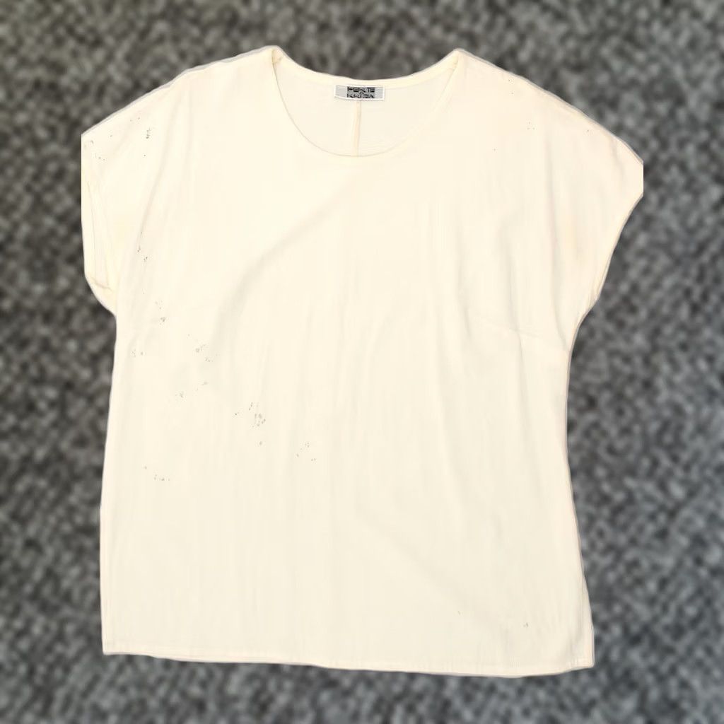 Krizia VINTAGE KRIZIA Womens Blouse Top UK 14 Medium Beige Viscose ED14 Size M / US 6-8 / IT 42-44 - 1 Thumbnail