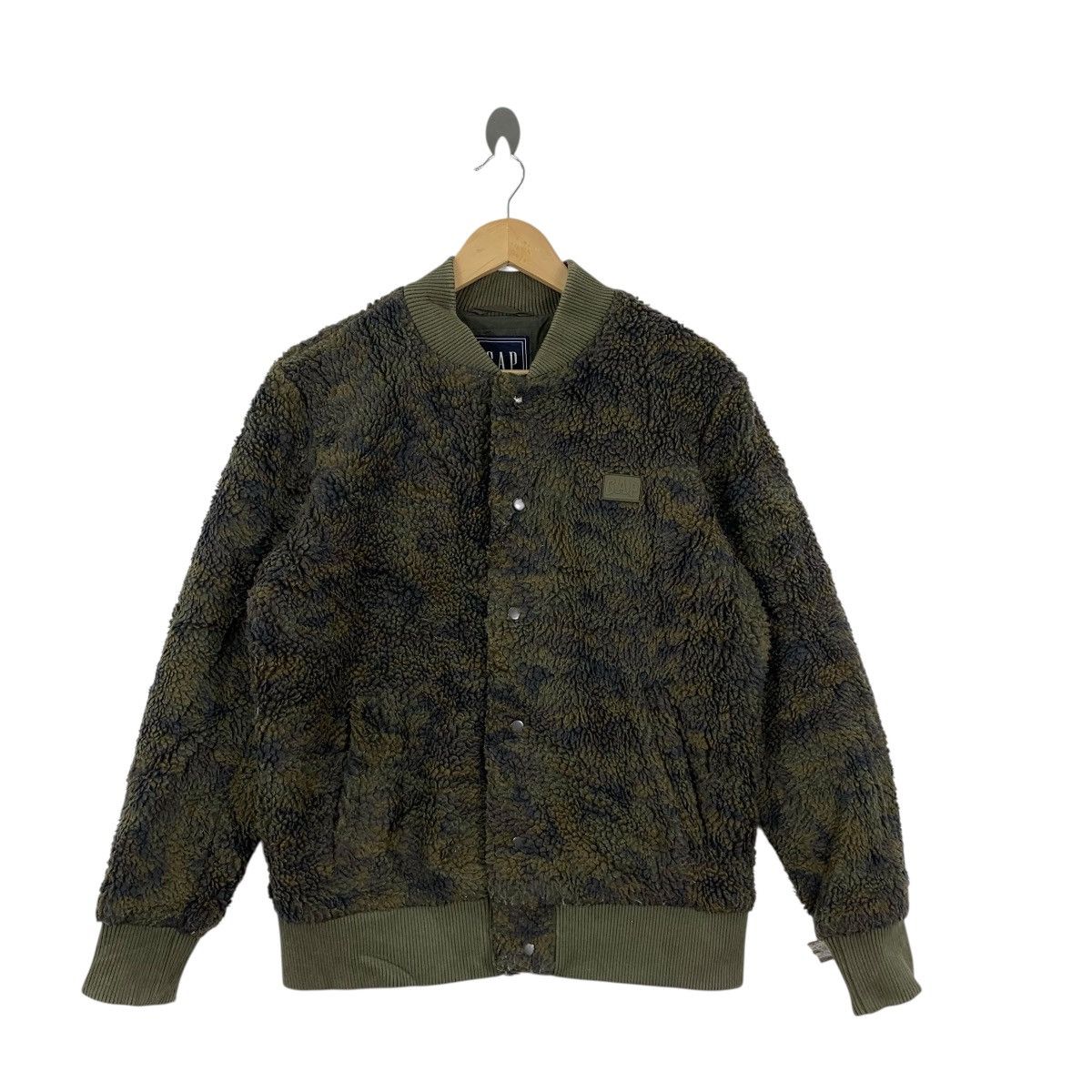 Gap Vintage GAP USA CAMOUFLAGE Camo Sherpa Fleece Jacket Size XS / US 0-2 / IT 36-38 - 3 Thumbnail
