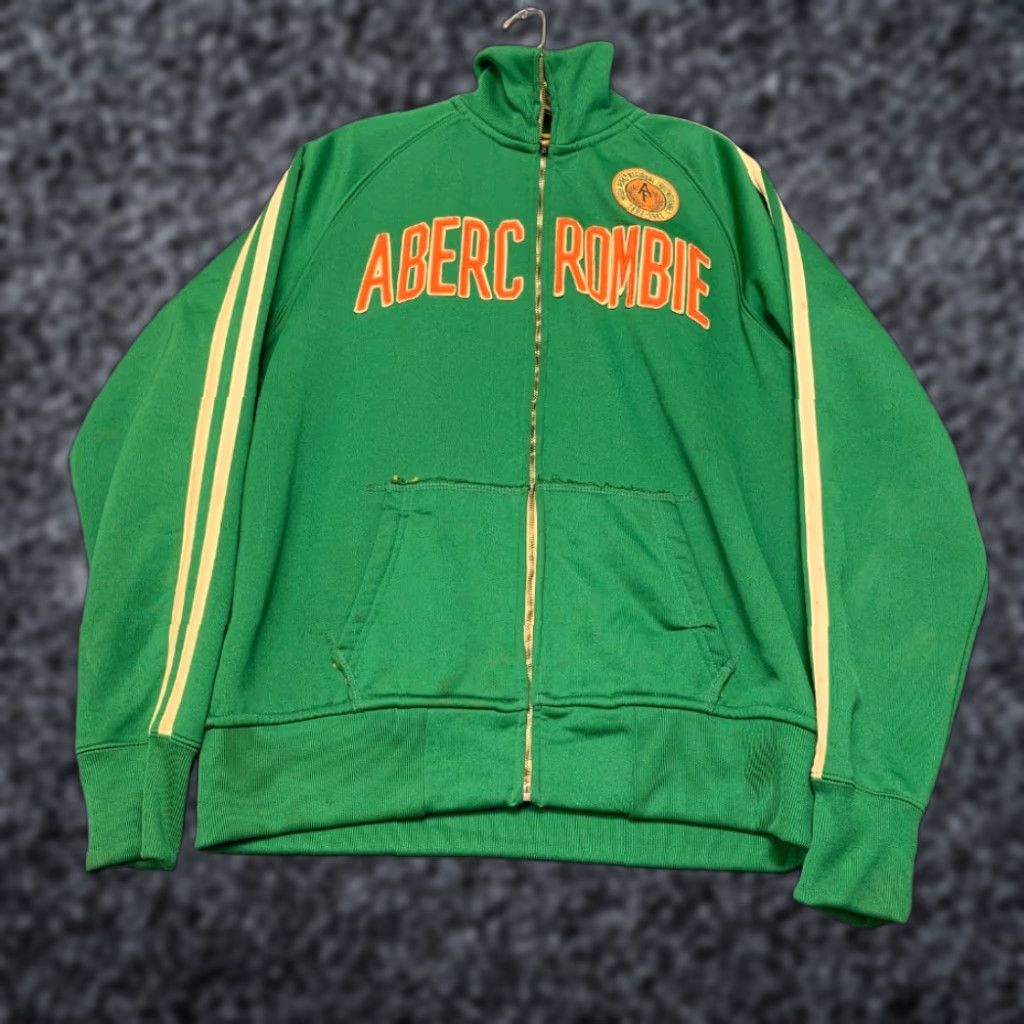 Abercrombie & Fitch VTG Abercrombie & Fitch Track Jacket Mens L Green Size US L / EU 52-54 / 3 - 1 Thumbnail