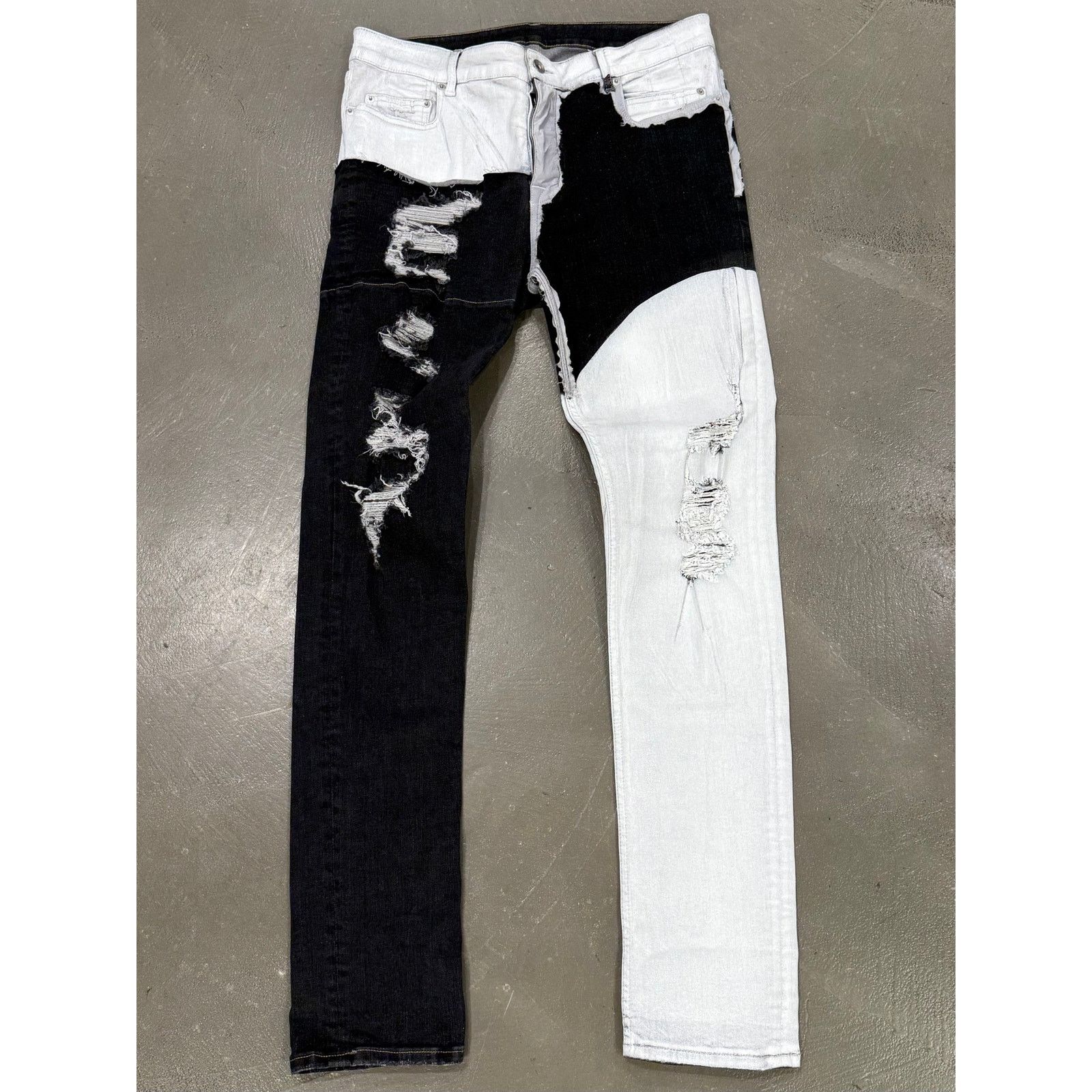 Rick Owens S/S2020 Rick Owens Tyrone painted sample jeans Size US 33 - 1 Thumbnail